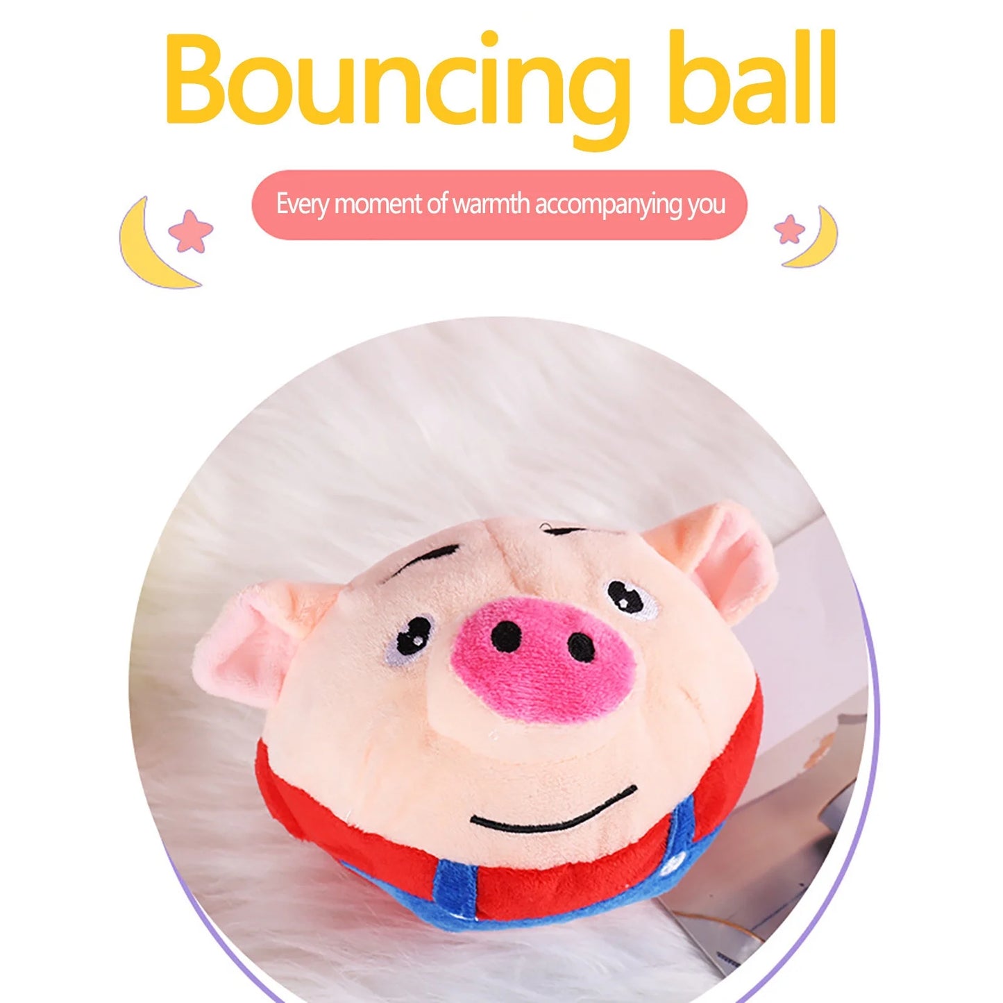 Dog Toy,Interactive Dog Toy Ball,Bouncing Rabbit Interactive Electronic Pet Plush Pet Toy with Sound,Dog Squeaky Toys for Aggressive Chewing,60 Song Music Durable Dog Squeaker, Durable Interactive Toy