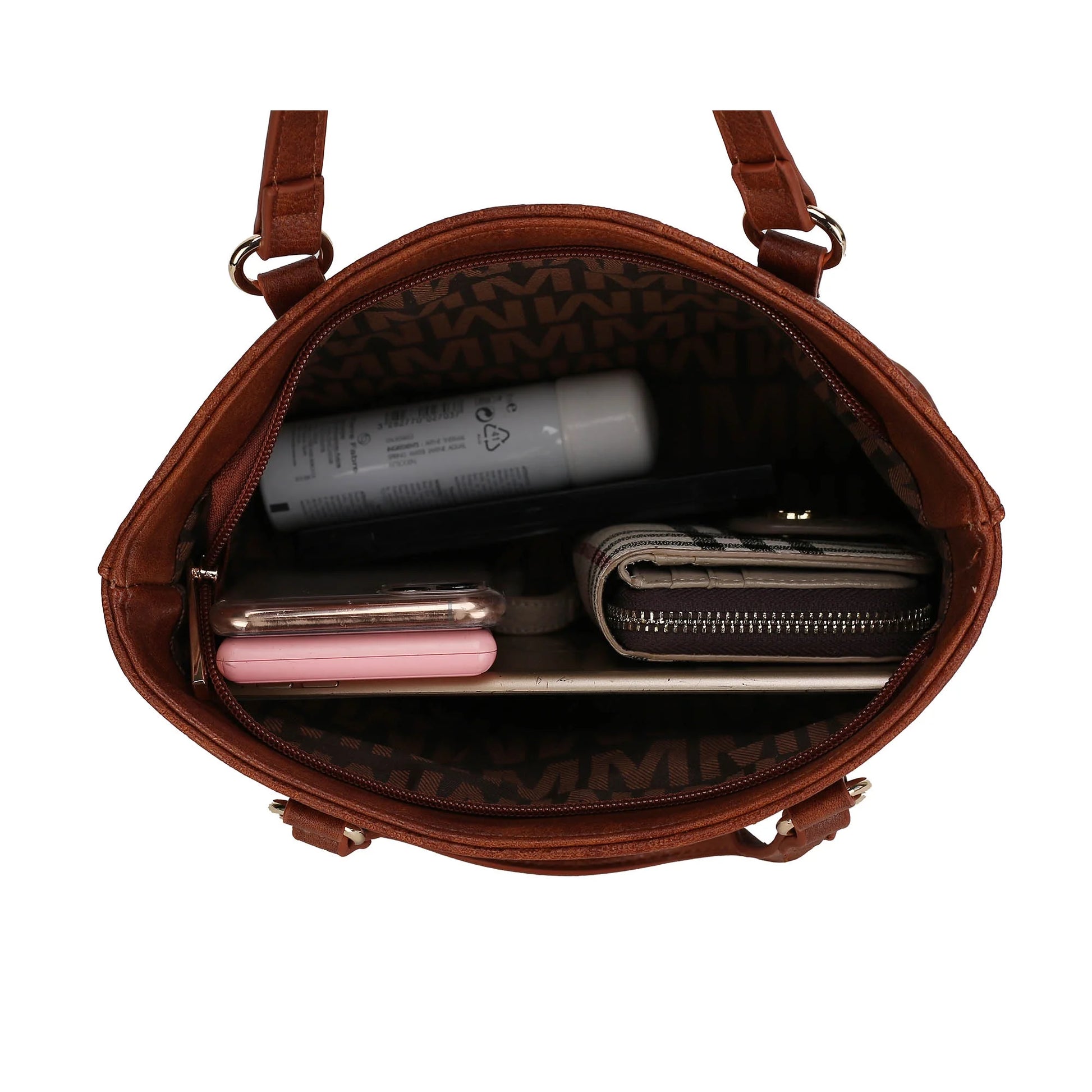 Lippa Women'S Tote Bag, Small Tote Handbag, Pouch Purse & Wristlet Wallet, Signature Handbag 4 Pcs Set by Mia K