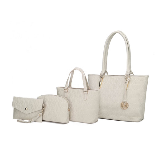 Lippa Women'S Tote Bag, Small Tote Handbag, Pouch Purse & Wristlet Wallet, Signature Handbag 4 Pcs Set by Mia K